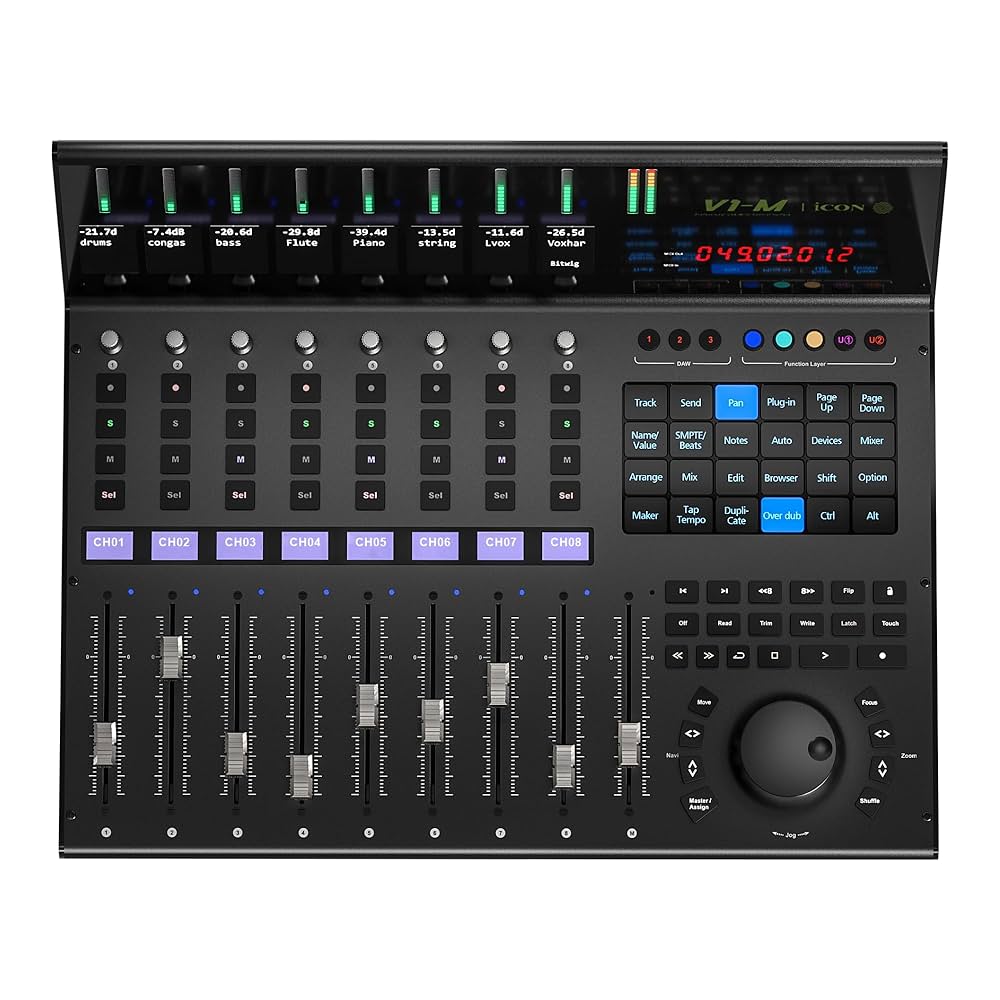iCON Pro Audio V1-M USB MIDI DAW Control Surface with